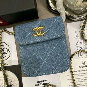 Chanel makeup Bag For VIP gift denim bag crossbody